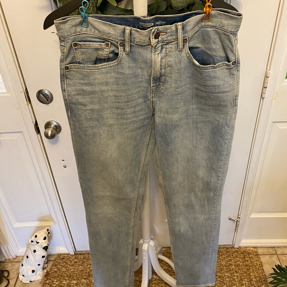 Mens Old Navy Slim Light Wash Blue Jeans 32x34 - Picture 1 of 6